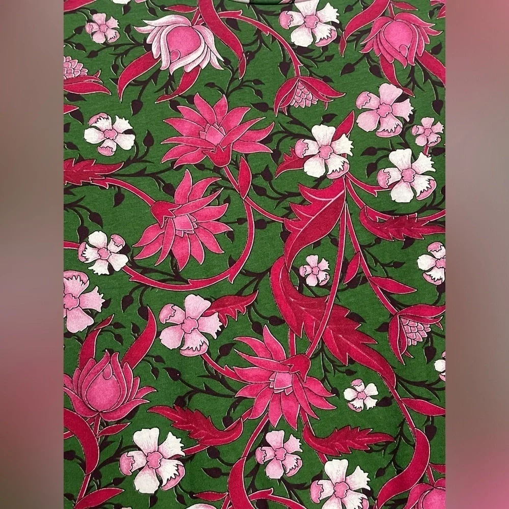 Zara blouse floral tie sleeve color:green/pink Size:S - Picture 5 of 8